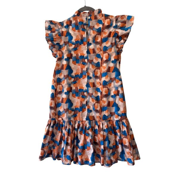 Pinch Womens Ruffle Sleeve Dress Multicolor Abstract Pattern - Picture 3 of 10